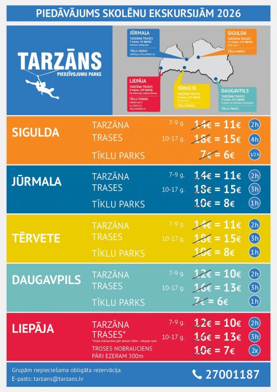 Ar klasi uz Tarzānu!